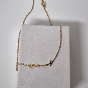 Gold Initial Pendant Necklace